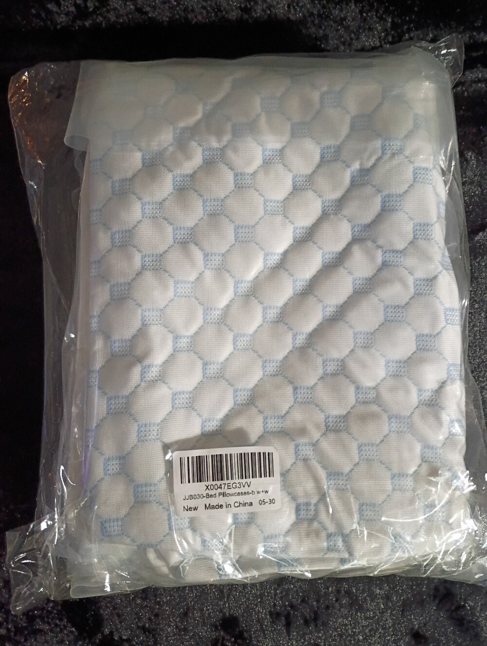 Cooling Pillowcases 2pk- Light Blue/White